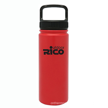 Durable Stainless Steel Vacuum Sports Bottle Red 18oz